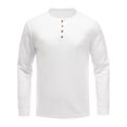 thumbnail image 6 of AZoiNM Men's Long Sleeve Henley Shirt Waffle Knit Regular Fit Casual Pullover Tee Soft Lightweight Button Front Top for Fall Winter Spring, 6 of 10