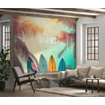 thumbnail image 2 of Tropical Non-pasted Wallpaper Wall Mural - South Beach Miami Surf, 2 of 6