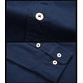 thumbnail image 4 of oqasdz Mens Long Sleeve Button Up Shirt Solid Color Slim Fit Shirts with Pocket Business Tunic Tops Dress Work Casual Everyday, 4 of 7