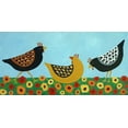 thumbnail image 2 of Craig, Casey 14x9 White Modern Wood Framed Museum Art Print Titled - Hens and Poppies, 2 of 4