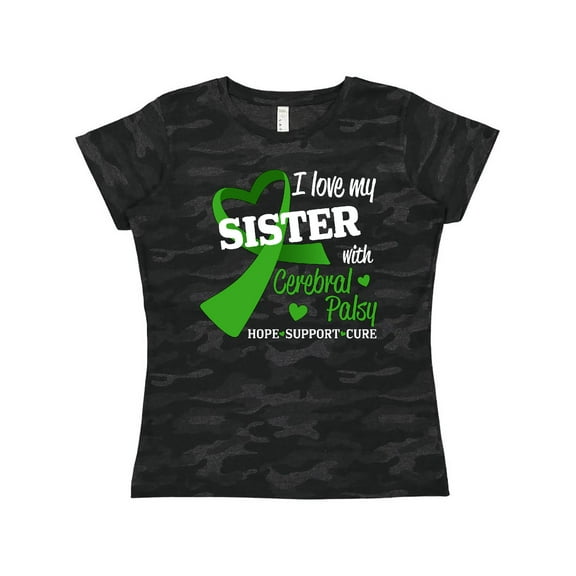 Inktastic I Love My Sister with Cerebral Palsy Women's T-Shirt