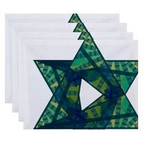 Simply Daisy 18" x 14" Star Mosaic Geometric Print Placemats, Set of 4