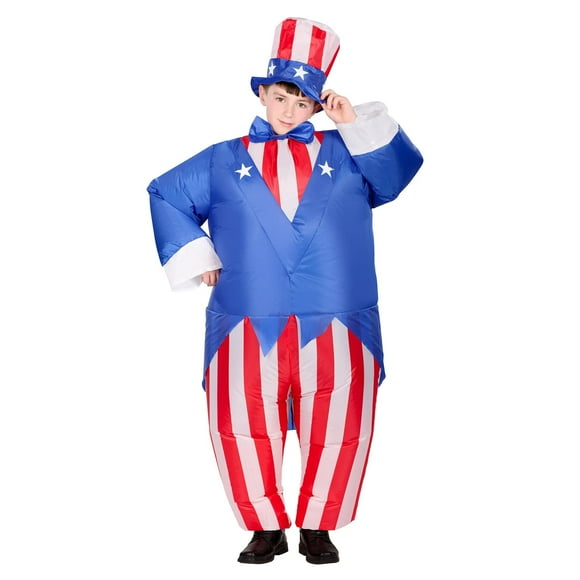 Disfraz inflable del tío Sam para niños, talla única | Orion Costumes