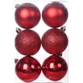 6pcs/Box Christmas Tree Baubles 4/6/8cm Multicolor Xmas Balls Ornament
