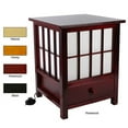 thumbnail image 3 of Oriental Furniture 19" Hokkaido Lamp with Drawer, Black, Traditional, Table Lamp, 3 of 5