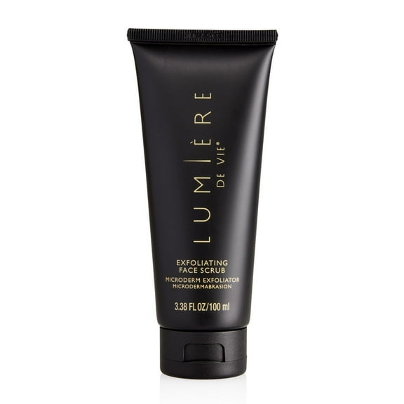 Lumière de Vie® Exfoliating Face Scrub - Botanical Skin Cleanser & Exfoliant - Sustainable Ivory Palm Seed, Refreshing Tropical Scent, Paraben-Free for Revitalized & Smooth Complexion (3.3 fl. Oz)