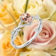 thumbnail image 3 of Boho & hippie 1.10 Carat Pear Cut Morganite And Diamond Moissanite Unique Engagement Ring, Wedding Ring, Inspired And Branch Ring in 10k Solid White Gold, Gift For Her, Surprise, Anniversary Ring, 3 of 3