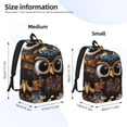 thumbnail image 2 of Vsdgher Quirky Owl With Glasses Print Canvas Backpack Travel Rucksack Unisex Knapsack 15.7/17.7Inch Laptop Backpack for Work,College-Small, 2 of 4