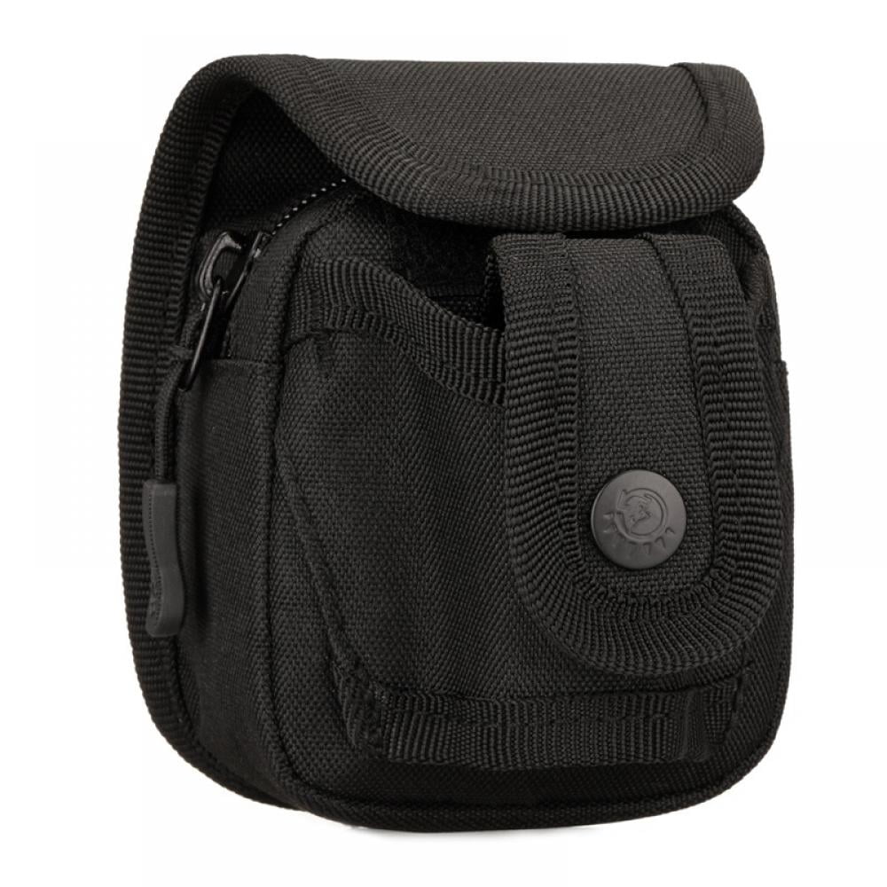 Outdoors Leather Black Belt Bag Slingshot Bag Waist Bag 