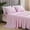 Pink, variant on Polyester Bed Sheet Set 3 Piece - Brushed Microfiber Bedding Set with Flat Sheet and Pillowcases - Soft Wrinkle Resistant Bed Sheets for Bedroom