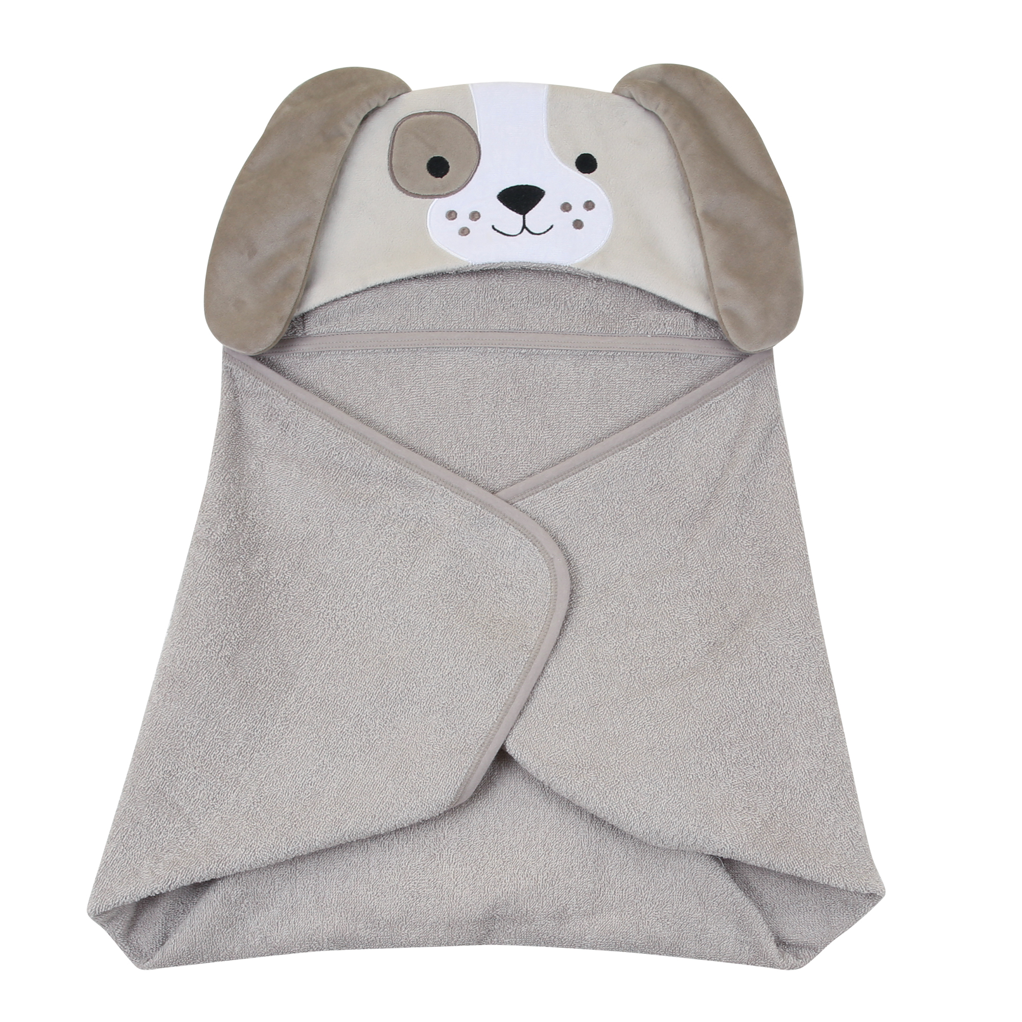 Lambs & Ivy Baby/Infant Luxury Cotton Terry Dog/Puppy Hooded Bath Towel