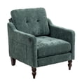 thumbnail image 7 of LEGAHOME Accent Chair for Living Room, Chenille Upholstered Armchair with Solid Wood Leg, Mid Century Single Sofa Chair for Living Room, Bedroom, Reading Corner, Dark Green, 7 of 7