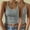 Gray, variant on 2 Pcs Women's 2024 Summer Sleeveless Tank Top Form Fitting Scoop Neck Ribbed Knit Basic Cami Shirts