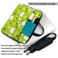 thumbnail image 2 of Lsque Green Apple Pattern Laptop Bag – Portable & Slim Single-Shoulder Computer Case with Adjustable Strap, Protective, Lightweight for 13”/14”/15.6” Laptops, 2 of 8