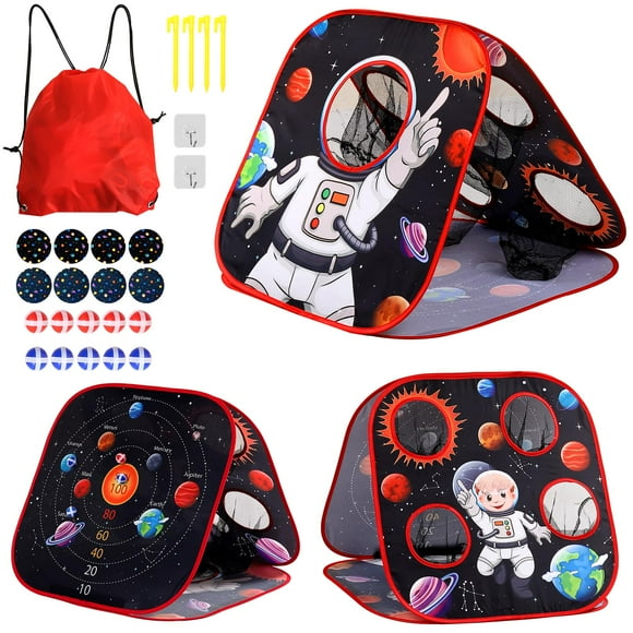 Juego Bean Bag Toss VSUNTENT 3 en 1 con temática espacial para niños