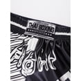 thumbnail image 5 of TiaoBug Kids Boys Fashion Printed Boxer Shorts Mid Waist Boxing Wrestling Training Hot Short Pants White&Black S/140, 5 of 7