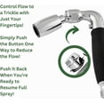 thumbnail image 5 of High Sierra's Solid Metal 2.0 Low Flow Handheld Shower Head Kit with Slip-Free Grip: Brushed Nickel, 5 of 6