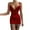 Red, variant on IROINNID Sheath Dress For Women Fashion Tassel Gorgeous Solid Backless Sleeveless Camis Mini Dresses V-Neck Short Dress
