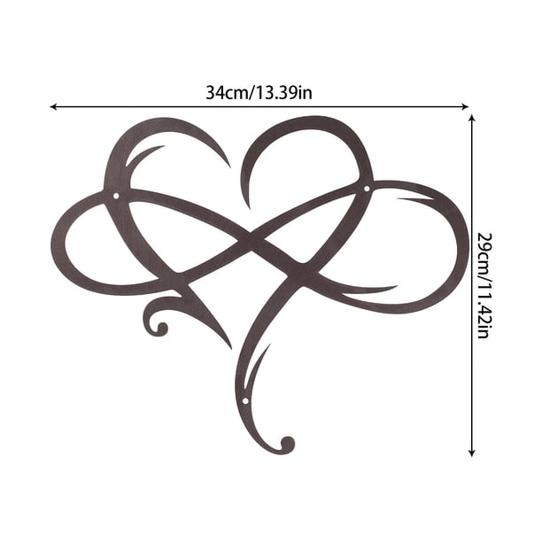 Decoración de pared de Metal diseño único-arte de la pared decoración de la habitación amor eterno corazón infinito decoración de arte del hierro decoración de interiores Tan Jianjun unisex