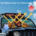 thumbnail image 4 of HUIACONG Windshield Sunflower Cows Sun Shade Compatible with Wrangler JK JKU TJ 1997-2018, Foldable Windshield Sunshade Sun Visor Blocks UV Rays, US Flag Pattern, 4 of 6
