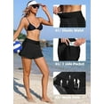 thumbnail image 3 of Anwell Side Split High Waisted Swim Shorts for Womens 2 in 1 Beach Shorts Quick Dry Swim Bottoms, 3 of 7