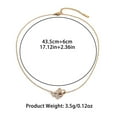 thumbnail image 6 of Sunyuer Interlocking Butterfly Ring Pendant Necklace, 18K Gold Plated Chain, Dainty Love Design, 6 of 6