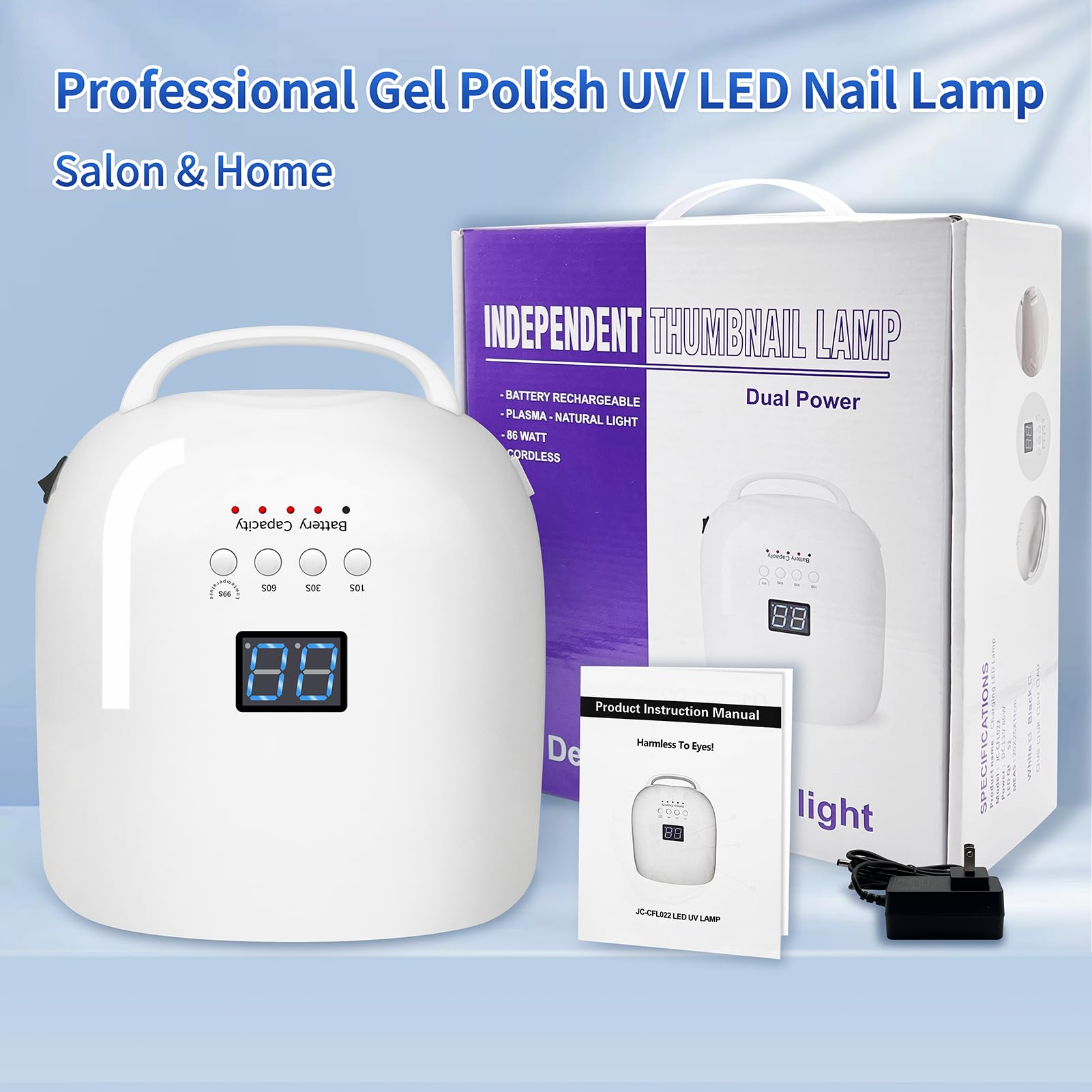 Lampe UV à Ongles Portable 280W - 66 Perles LED, 4 Minuteries, Plateau Amovible, Marque BYONDSELF
