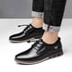 thumbnail image 1 of Zapatos de cuero para hombre de talla grande, zapatos de punta redonda para hombre, zapatos casuales y cómodos para hombre, 1 of 6