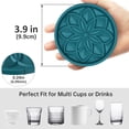 thumbnail image 4 of HFHOME Coasters for Drinks 4 Pcs Silicone Coasters Set, Drink Coaster for Coffee Table, Table Cup Mat Desk Coaster for Drinks, Bar Coasters for Home Decor Tabletop Protection Gift - Blue, 4 of 7