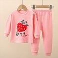 thumbnail image 2 of TOWED22 Toddler Baby Girl Boy Fall Winter Clothes 2pcs Long Sleeve Sweatshirt Tops Elastic Waist Pants Set Funny Print Outfits Clothing(Pink,4-5 Y), 2 of 4