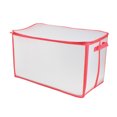 thumbnail image 1 of 21" Blanc et Rouge Collections Solide Zip Sac de Rangement de Noël, 1 of 2