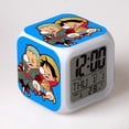 thumbnail image 1 of One Piece Colorful Alarm Clock, One Piece Color-Changing Alarm Clock, Creative Square Clock for Student Gifts, 1 of 2