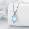 thumbnail image 5 of Moonstone Necklace 925 Sterling Silver Filigree Pendant Necklace Jewelry Gifts for Women (Silver), 5 of 6