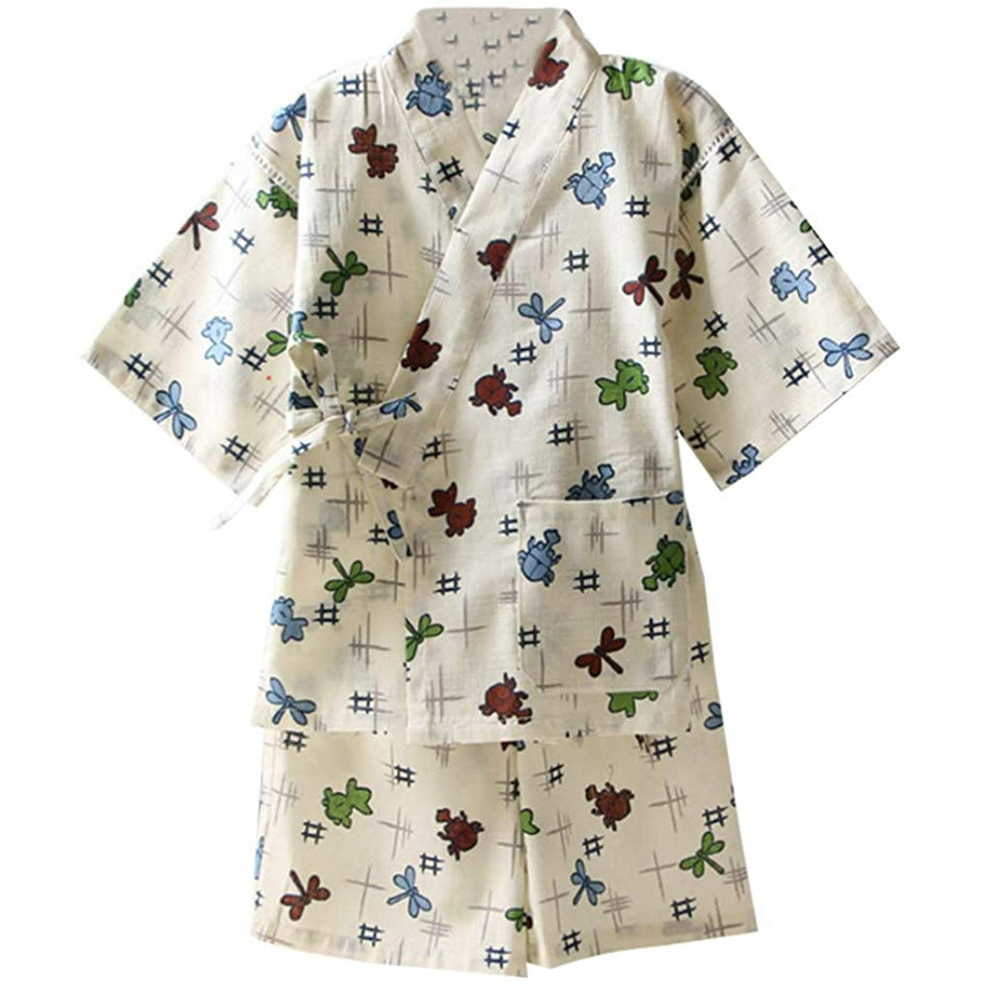 Htooq Kids Boys Kimono Robe Pajamas