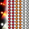 thumbnail image 1 of Luces de remolque Tuanse, 60 unidades, marcador LED, 1,9 cm, 12 V DC, resistente al agua, 1 of 7