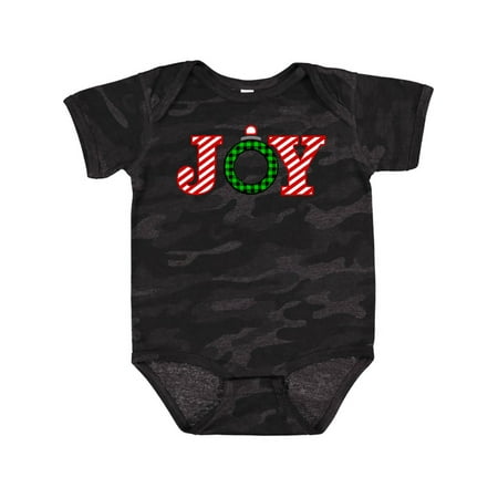 

Inktastic Joy Christmas Ornament with Candy Cane Stripes Gift Baby Boy or Baby Girl Bodysuit