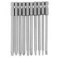 thumbnail image 2 of 10Pcs 100mm 1/4" Hex Shank Magnetic Screwdriver Bits Set Slotted Security Star for Electric, Magnetic Screwdriver Bits  Screwdriver Bits Set Screwdrivers, 2 of 7