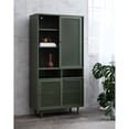 thumbnail image 2 of Unique Furniture 71''H Contemporary Metal TV Stand in Olive Green, 2 of 8