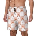thumbnail image 1 of Fotbe love plaid fox Traje de Baño para Hombre – Shorts de Natación de Secado Rápido con Forro y Bolsillos-3X-Large, 1 of 6