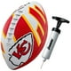 thumbnail image 1 of Balón de fútbol Franklin Sports NFL Kansas City Chiefs de goma, 8.5 pulgadas, 1 of 7
