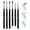 Black, variant on MelodySusie 6Pcs Nail Art Brush Set, Professional Painting Tools with Liner Flat Angled Gel Carved Brushes and Dotting Pen for Home and Salon, Colorful