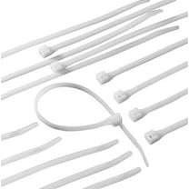 Gardner Bender 46-104 Cable Tie, 4 inch, 18 lb, Electrical Wire and Cord Management, Nylon Zip Tie, 100 Pk, Natural White