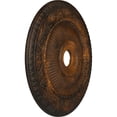 thumbnail image 3 of Ekena Millwork 24 1/4"OD x 3 7/8"ID x 2"P Logan Ceiling Medallion (Fits Canopies up to 6 1/8"), Hand-Painted Rust, 3 of 7