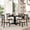 Black, variant on Roundhill Furniture Havre Dining Set, Pedestal Round Table with 4 Chairs