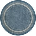 thumbnail image 3 of Unique Loom Outdoor Border Collection Area Rug - Soft Border (5' Round Blue/Ivory), 3 of 7