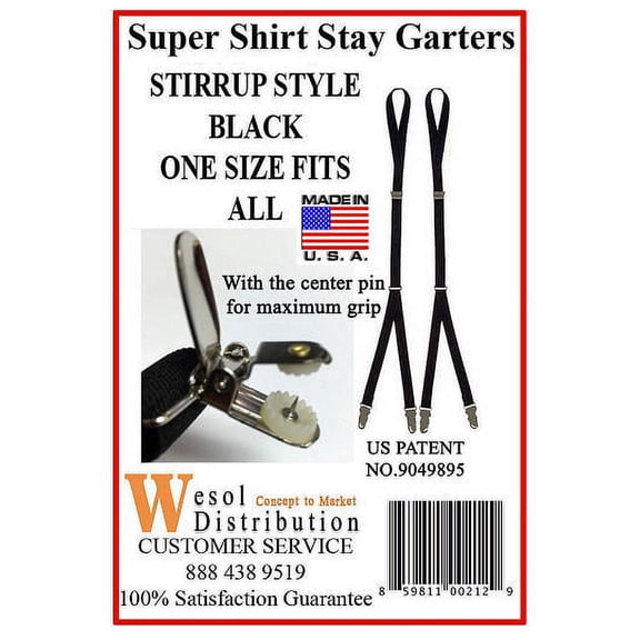 SUPER SHIRT STAY GARTERS STIRRUP STYLE