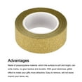 thumbnail image 4 of Uxcell 1.5cmx10m Glitter Tape Decorative Craft Tape Self Adhesive Stick  Gold Tone 3Pcs, 4 of 5