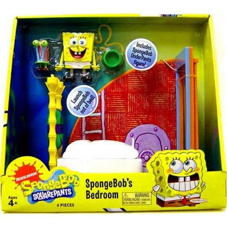 spongebob squarepants spongebob's bedroom playset - walmart
