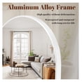 thumbnail image 3 of 32 x 34 inch Arch Wall Mirror, White Arched Bathroom Vanity Mirrors for Over Sink, Metal Frame Room Wall Decor Haning or Leaning for Entryway, Bedroom, Living Room, 3 of 7
