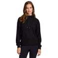 thumbnail image 4 of RBX Active Women's Regular Length Slouchy Fit Ribbed 1/4 Zip Pullover Hoodie Top, 4 of 5